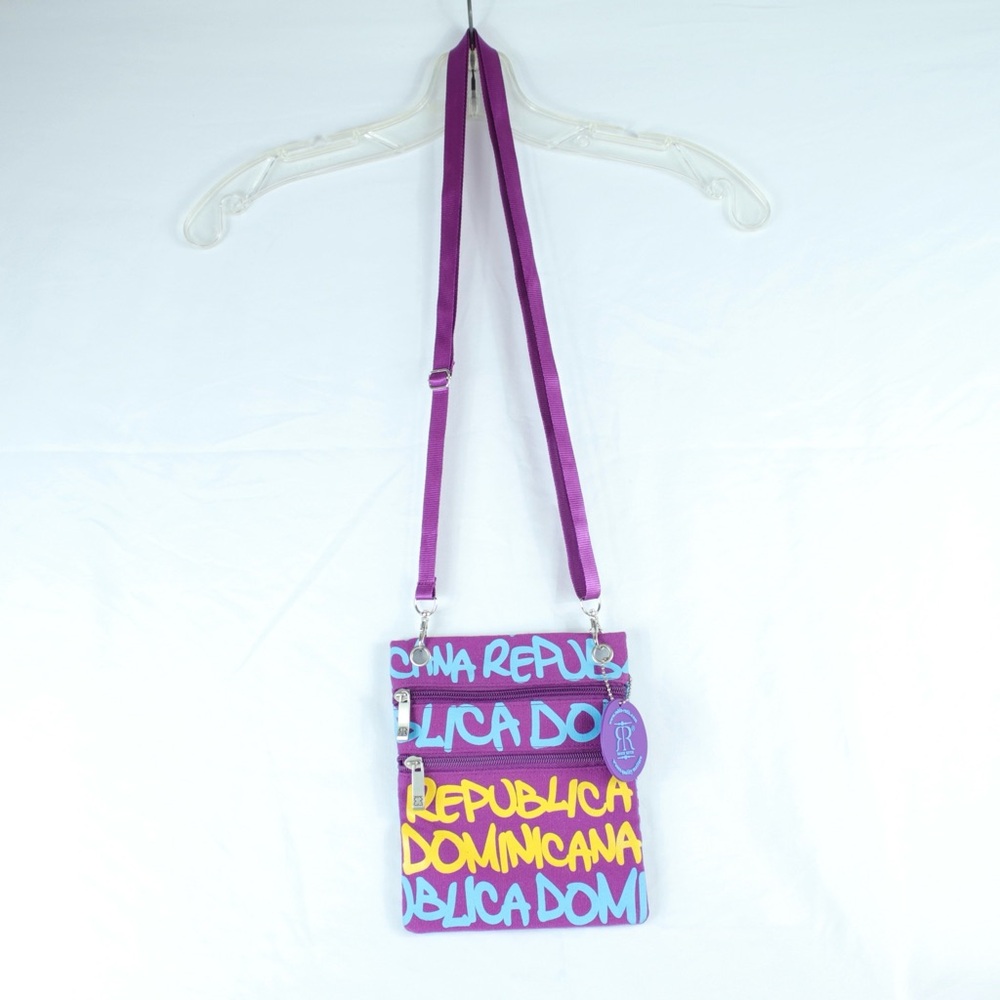 Robin Ruth Purple Dominican Republic 2 Pocket Cross Body Purse - Like NEW